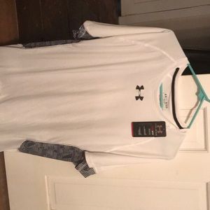 White Under Armor Heat Gear Shirt- Men’s